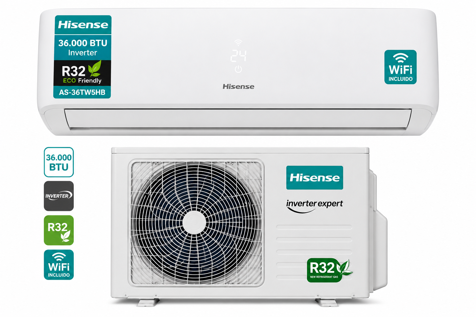 Hisense AS-36TW5HB – R32 WiFi Tipo B