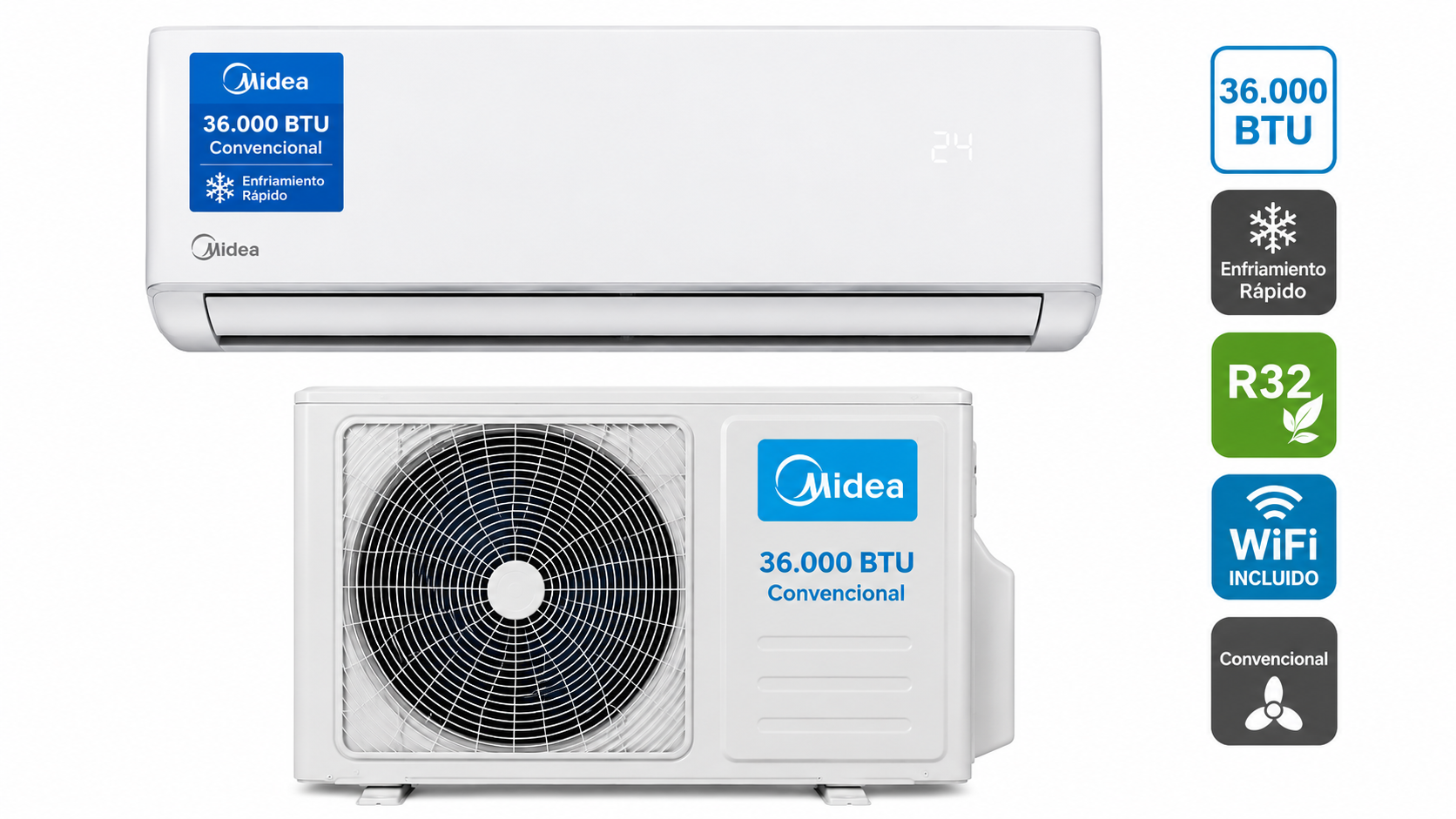 Midea Convencional 36.000 BTU