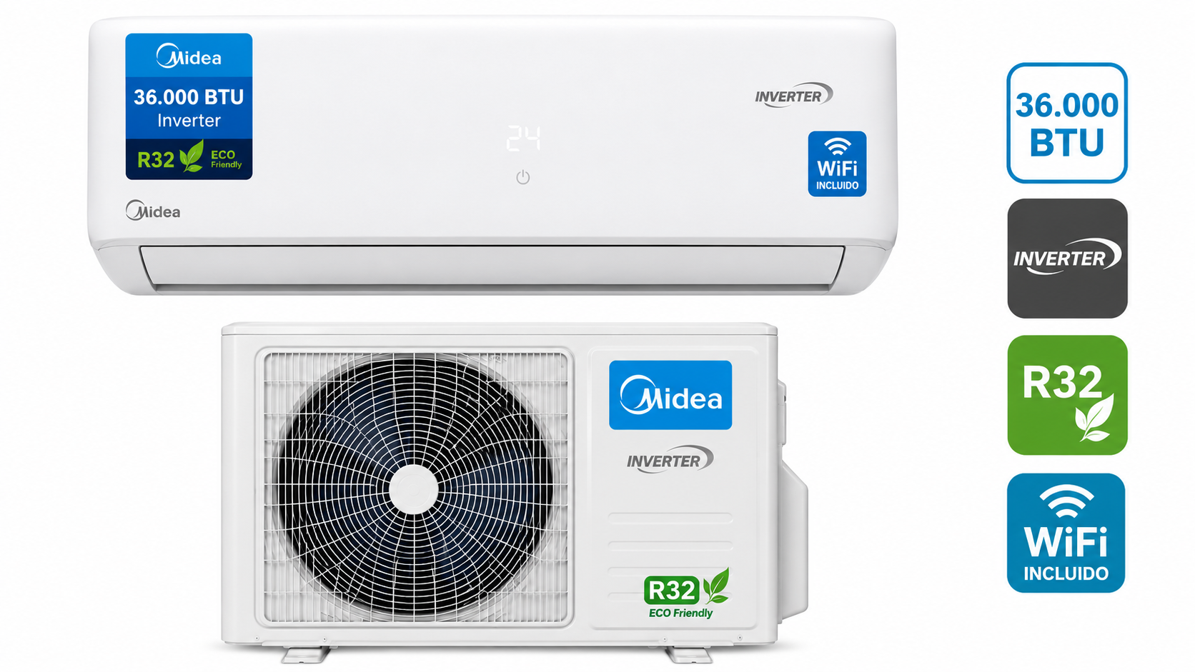 Midea Inverter 36.000 BTU R32